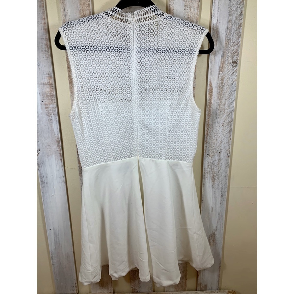 ONE ONE SIX Lace Yoke Fit & Flare White Dress - Picture 2 of 7